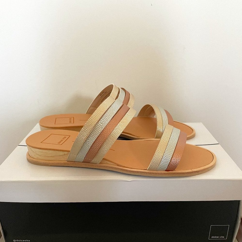 New Women's Dolce Vita Sandals Metallic Multi Stella Size 8